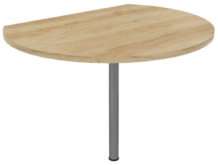 Extension de convivialité Biospace - Ø.80 x H.72 cm - Plateau Chêne Nebraska - Pied tube Aluminium