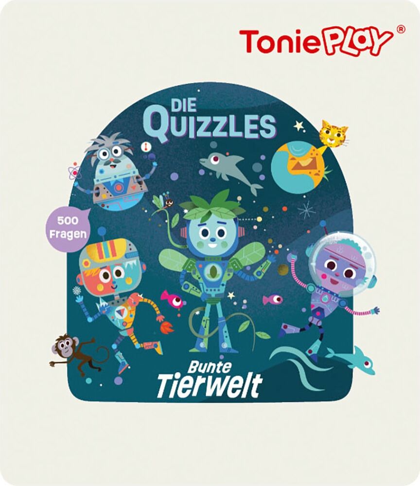 TONIES Hörspiel "Die Quizzles: Bunte Tierwelt (Tonieplay Game S)", bunt, Hörspiele, Hörspiel