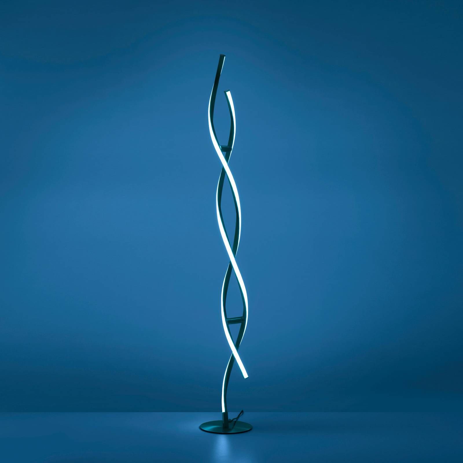 LOLA Smart LOLAsmart Swing LED floor lamp Swing, dimmable, Alu / grey / zinc, Living / Dining Room, Aluminium, Modern