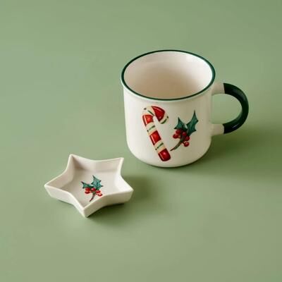Bella Maison Candycane Porcelain Mug Set