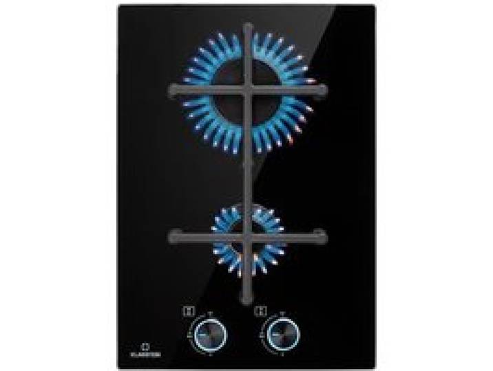 Klarstein Illuminosa Domino Plaque de cuisson à gaz 2 feux brûleur Sabaf vitrocéramique
