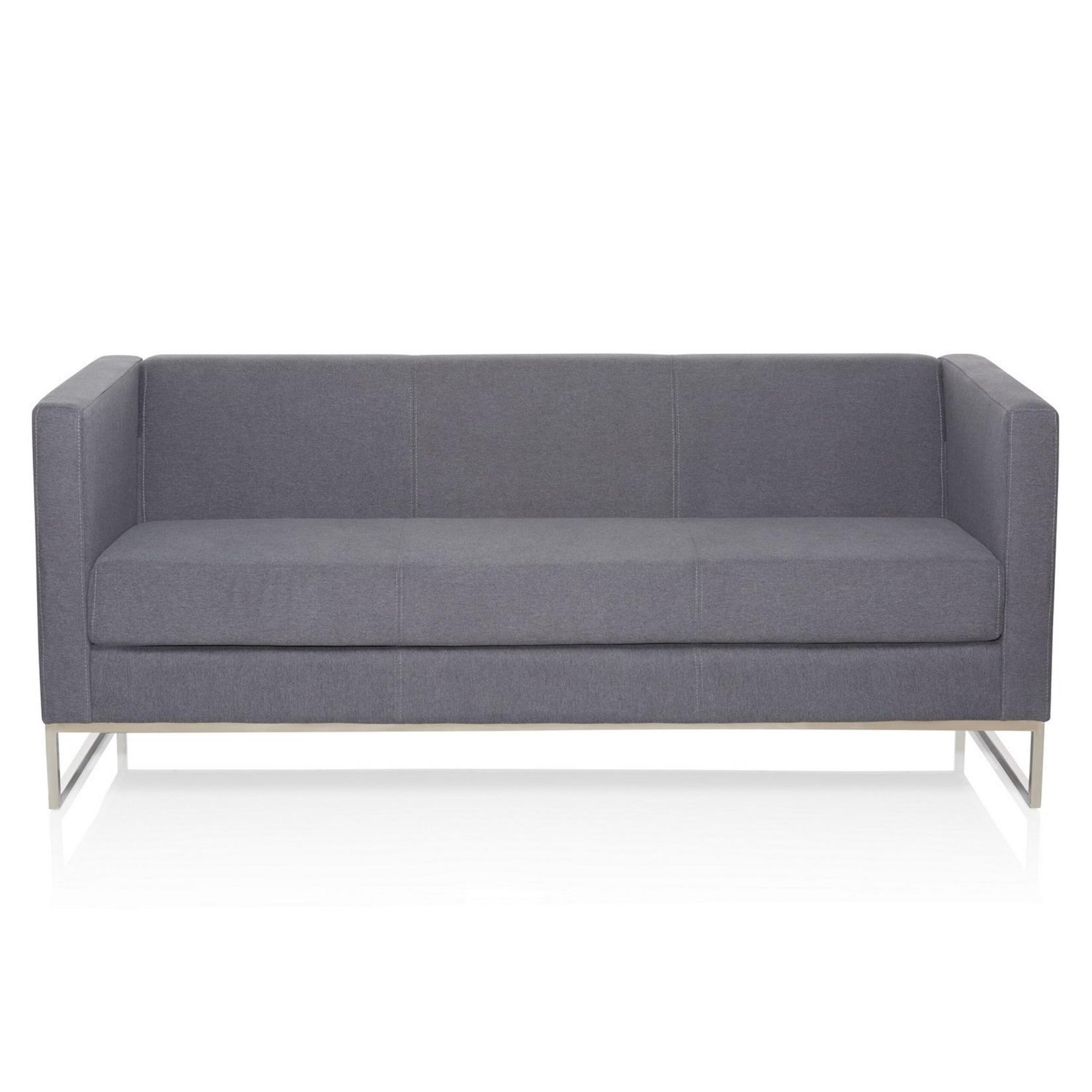 hjh OFFICE Lounge Sofa BARBADOS Stoff mit Armlehnen