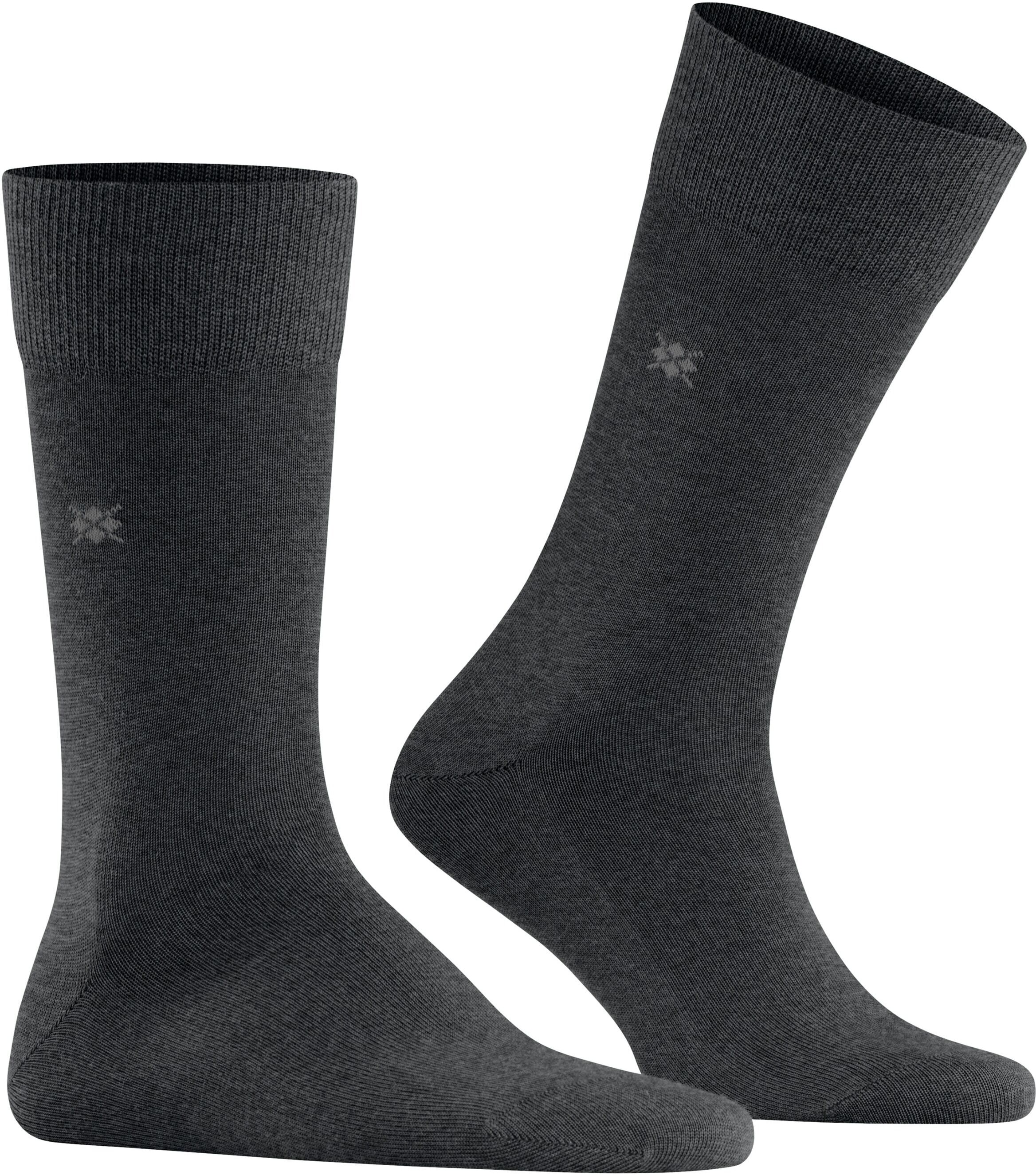 Socken BURLINGTON "Leeds", Herren, Gr. 40, Sockengrösse, grau (asphalt melange), Baumwollmischung, unifarben, Socken Socken, mit Merinowolle, feuchtigkeitsregulierend, atmungsaktiv asphalt melange 40, Sockengrösse