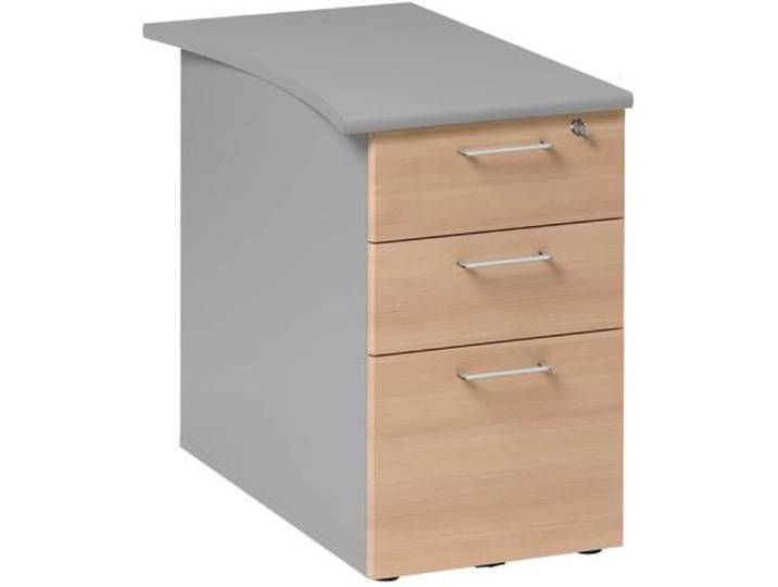 Caisson hauteur de bureau Jazz hêtre ambré 3 tiroirs profondeur 80 cm