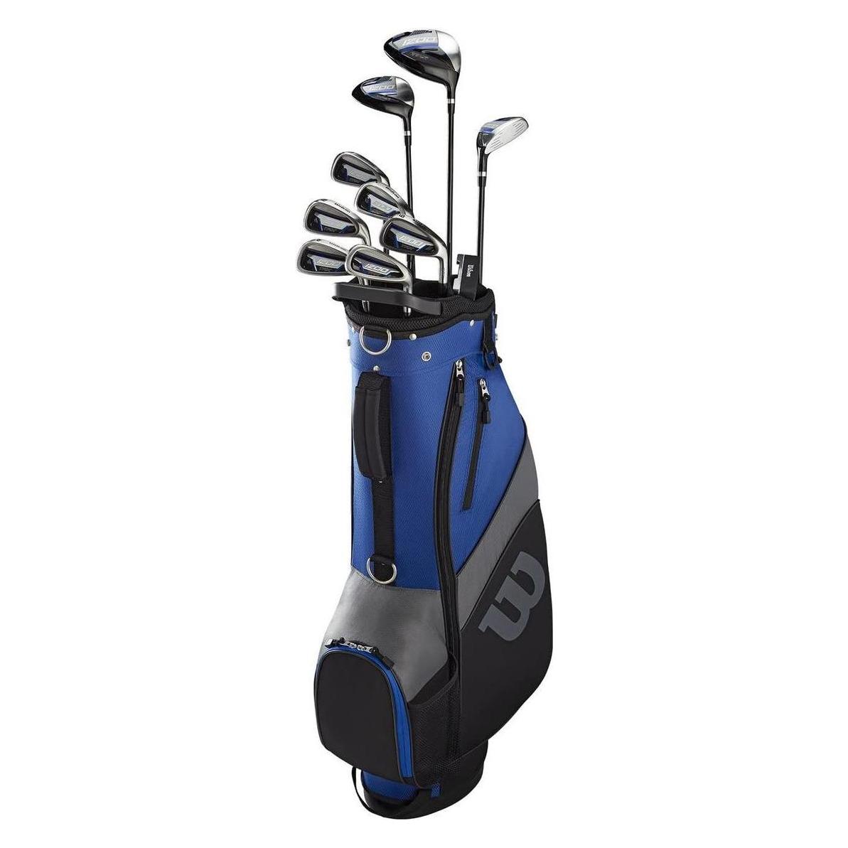 Wilson 1200 TPX Graphite Golf Package Set with 10 Clubs and Bag - Blue (Rechtshänder) (WGG157565)
