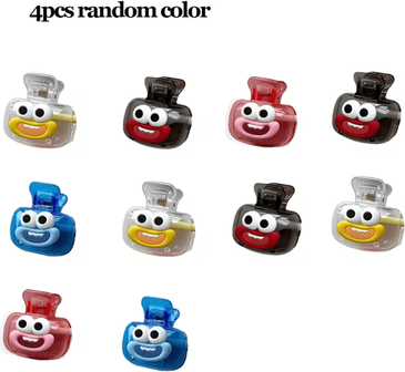 Inspire Curations Snap On Toothbrush Head Cover For Manual And Electric Toothbrushes 4pcs Random Color