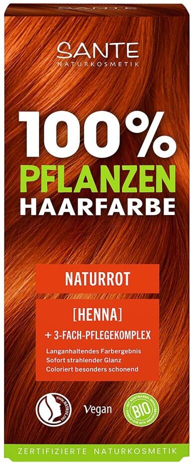 Pflanzenhaarfarbe mit 3-fach Pflegekomplex naturrot 06