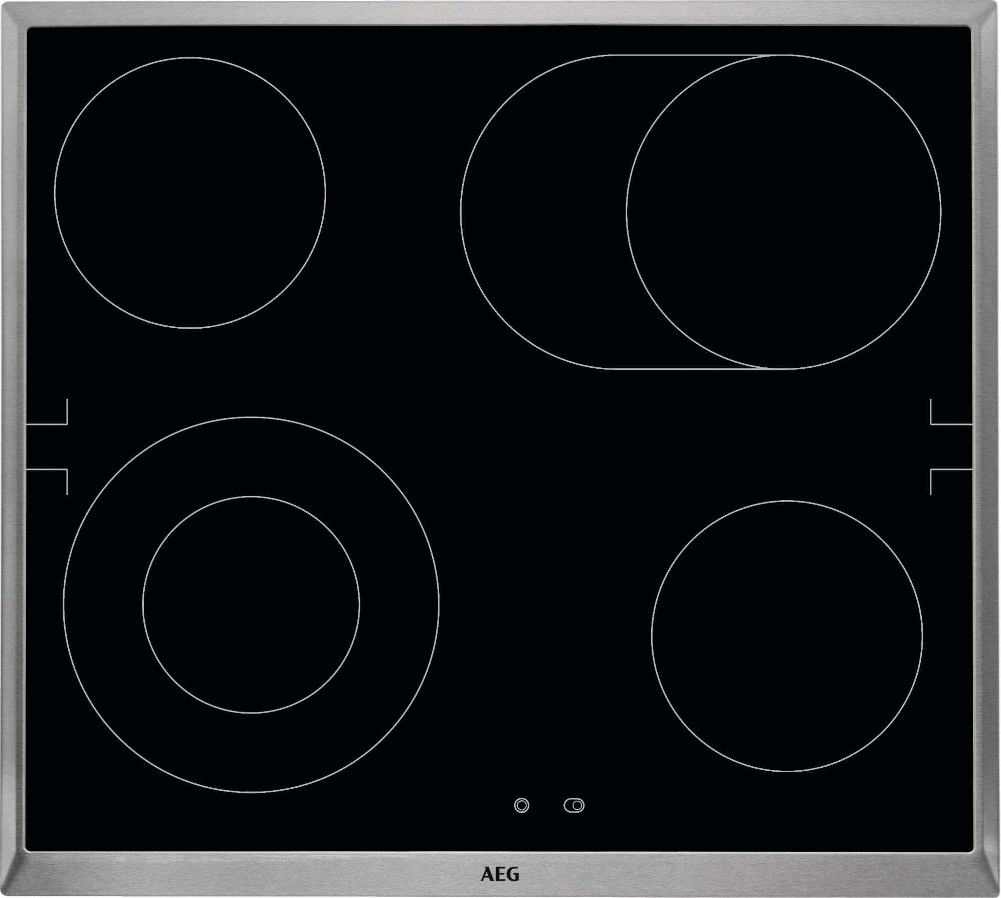 AEG 3000 Radiant Hob / Herdgebundenes Glaskeramikkochfeld / 60 cm HE604062XB Schwarz