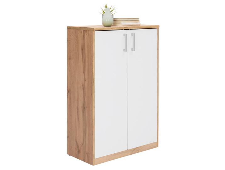 Xora Kommode, Weiß, Eiche Wotan, 3 Fächer, 72.0x110.0x36.0 cm, Beimöbel erhältlich, Wohnzimmer, Kommoden & Sideboards, Kommoden