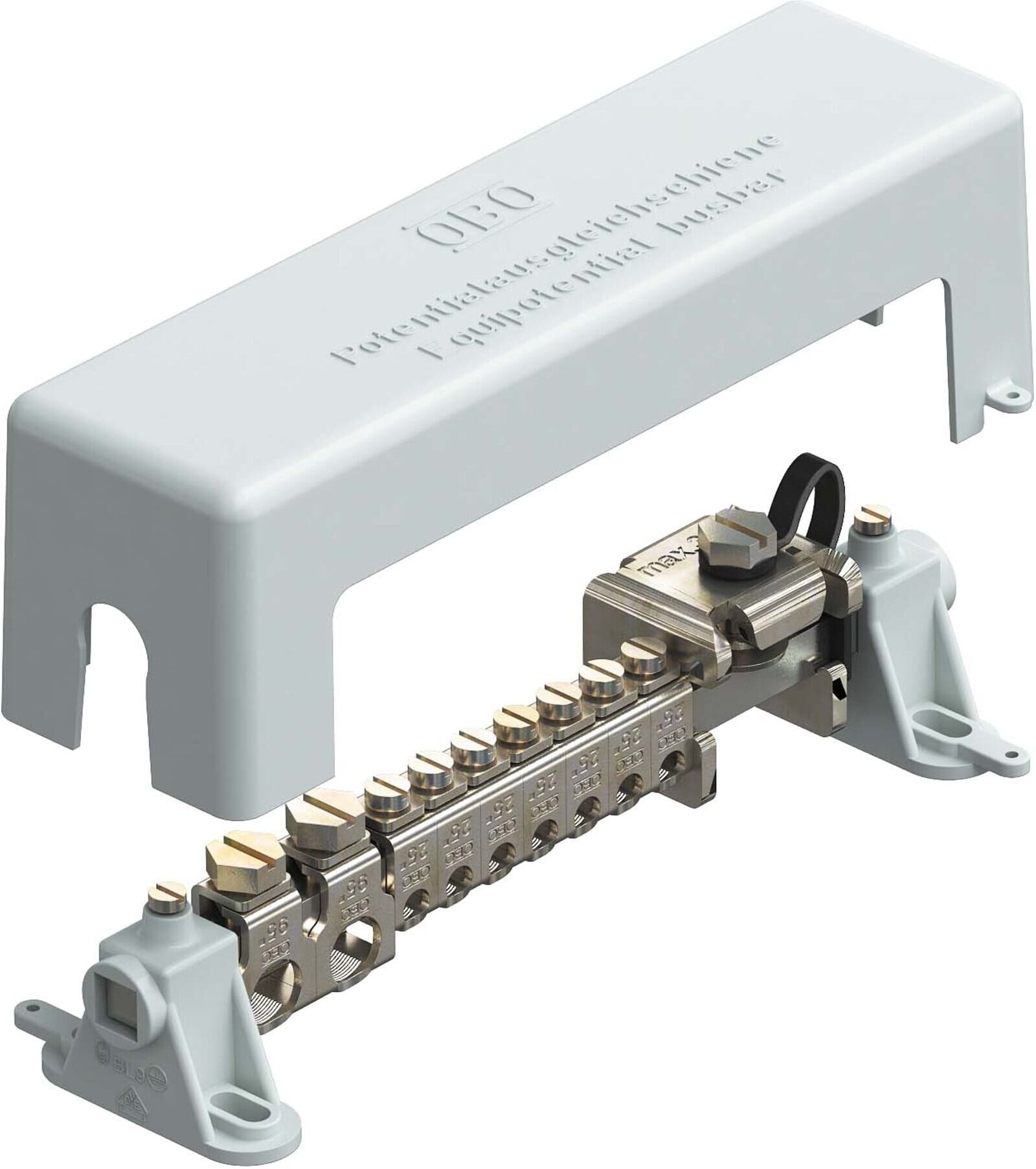 OBO Bettermann Vertr Potentialausgleichsschiene 217mm Ms 1801 VDE (5015650)