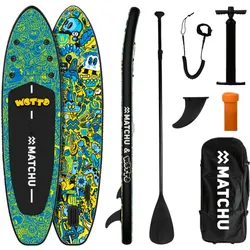 MATCHU Stand Up Paddle Wotto 320x81x15 cm - Aufblasbares Sup Board - Limited Edition