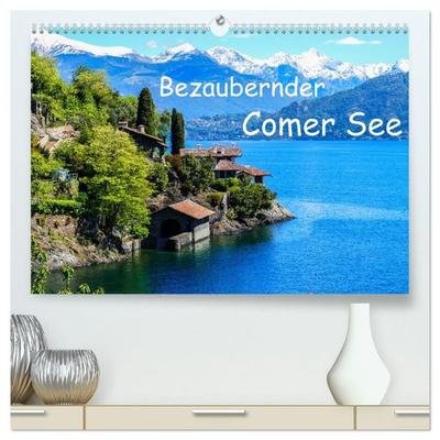 Bezaubernder Comer See (hochwertiger Premium Wandkalender 2027 DIN A2 quer), Kunstdruck in Hochglanz