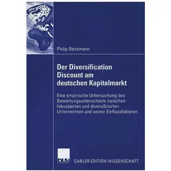 Der Diversification Discount am deutschen Kapitalmarkt, Fachbücher von Philip Beckmann