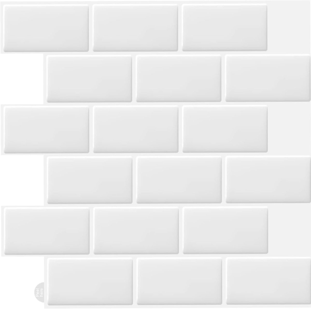 Zelfklevende 3D Wandtegels voor Keuken en Badkamer - Eenvoudig Te Plakken en Te Snijden