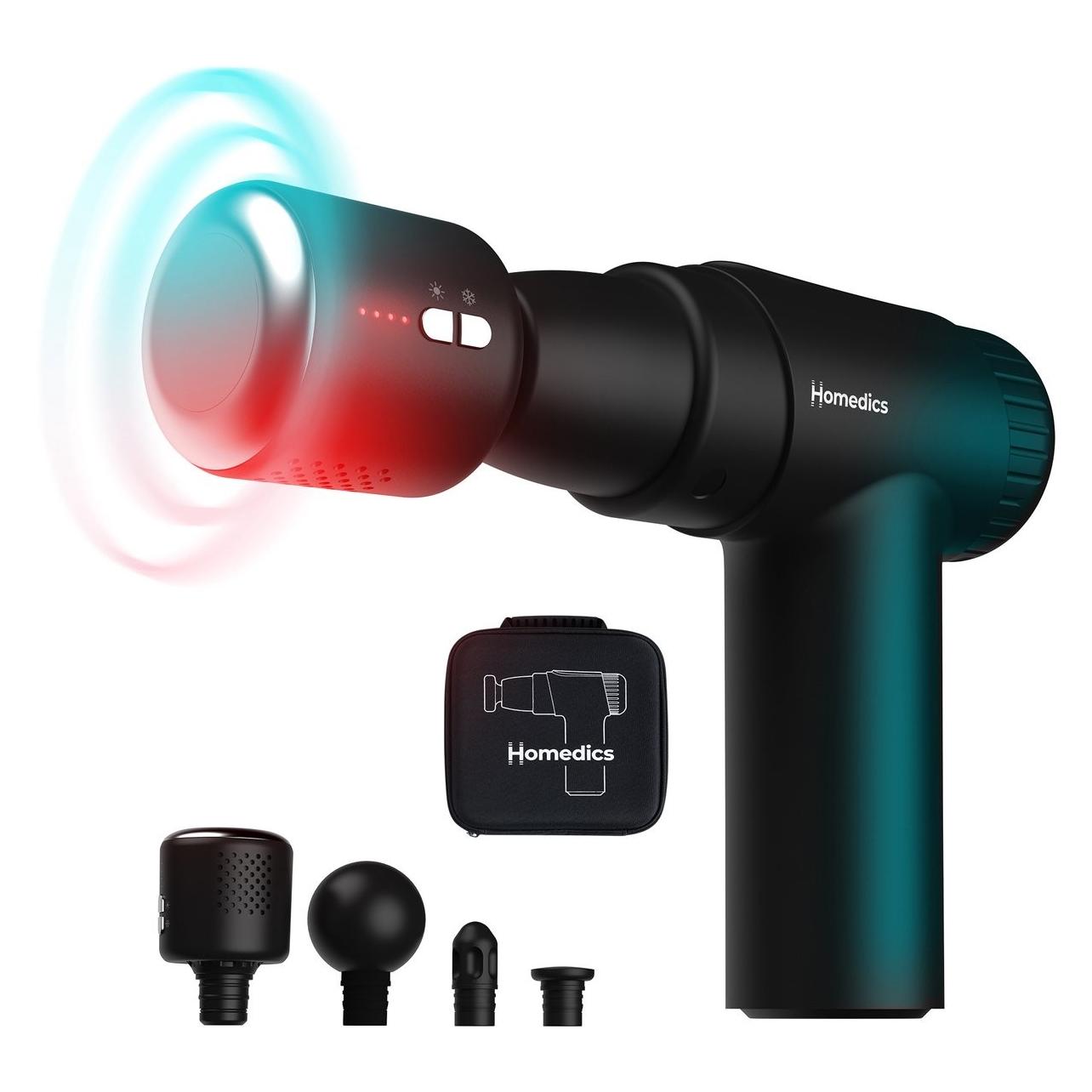 Homedics PGM-45HC-BK Novo Hot Cold Massage Gun (6 Stufen, 180 min) (PGM-45HC-BK)