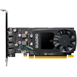 PNY Quadro P1000 4GB (Small Box) (4 GB, GDDR5), Grafikkarte, Schwarz