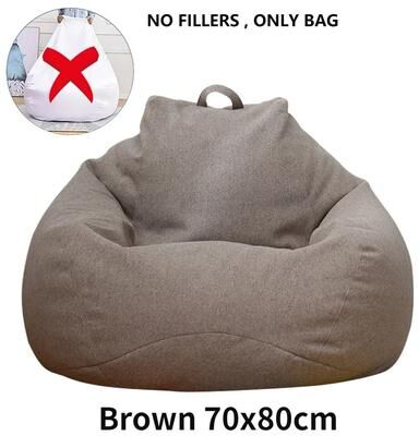 Uplifted Finds Premium Large Bean Bag Chair Sofa Cover & Replacement Inner Liner brown 70 X 80 Cm