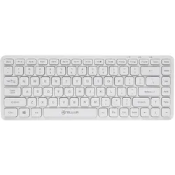 Tellur Mini Wireless Keyboard White (US, Kabellos), Tastatur, Weiss
