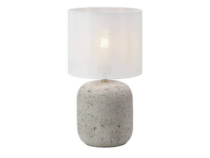 Lampe de table 1xe27 gris et blanc cassé