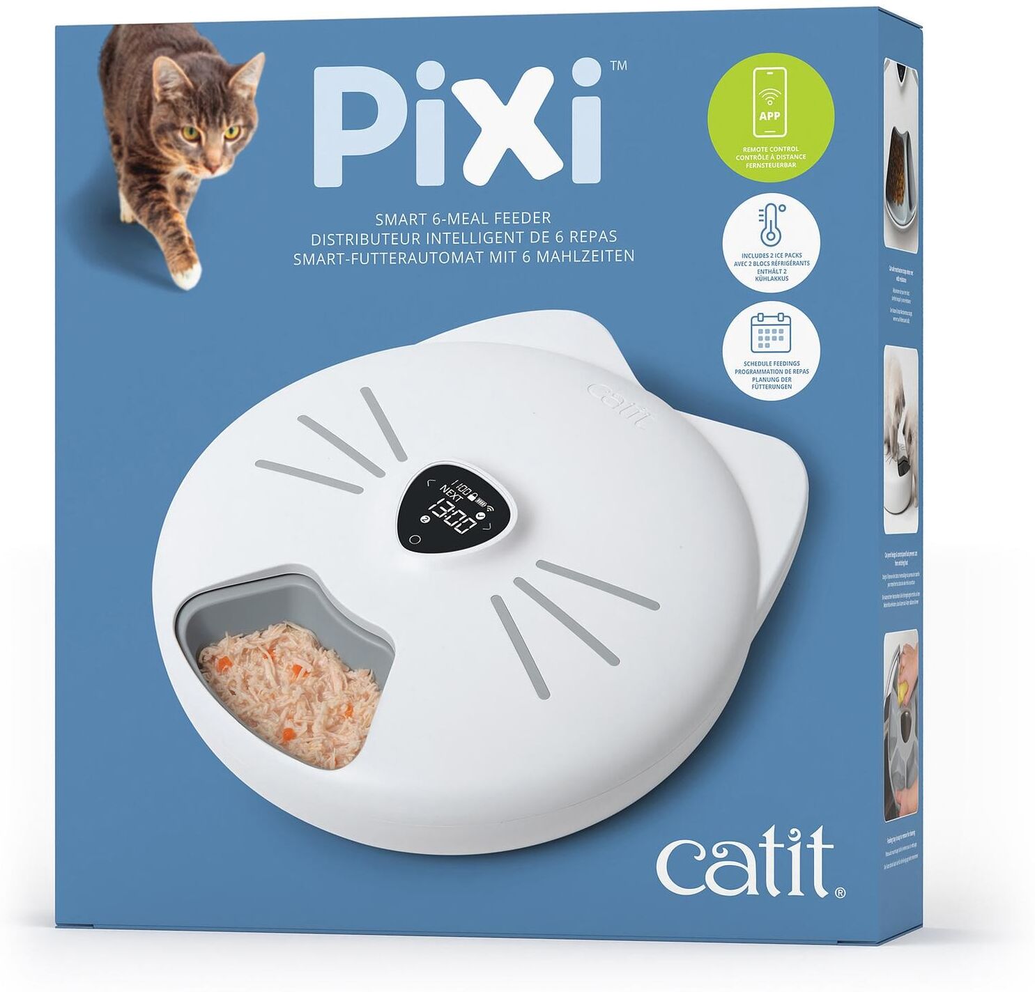 Futterautomat CATIT "Catit Pixi Smart 6-Meal", weiss (weiß), H:7cm, Futterautomaten, Futterautomat weiß Einheitsgröße