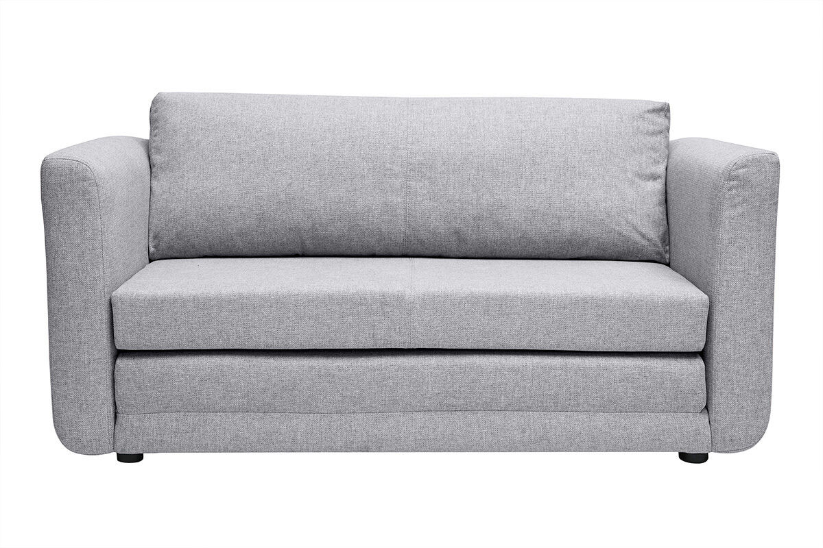 Miliboo Zweisitzer-Schlafsofa in hellem grauen Stoff LEON