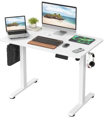 Justmaellc STARY Electric Standing Desk Adjustable Height Sit Stand Home Office Desk with Splice Board