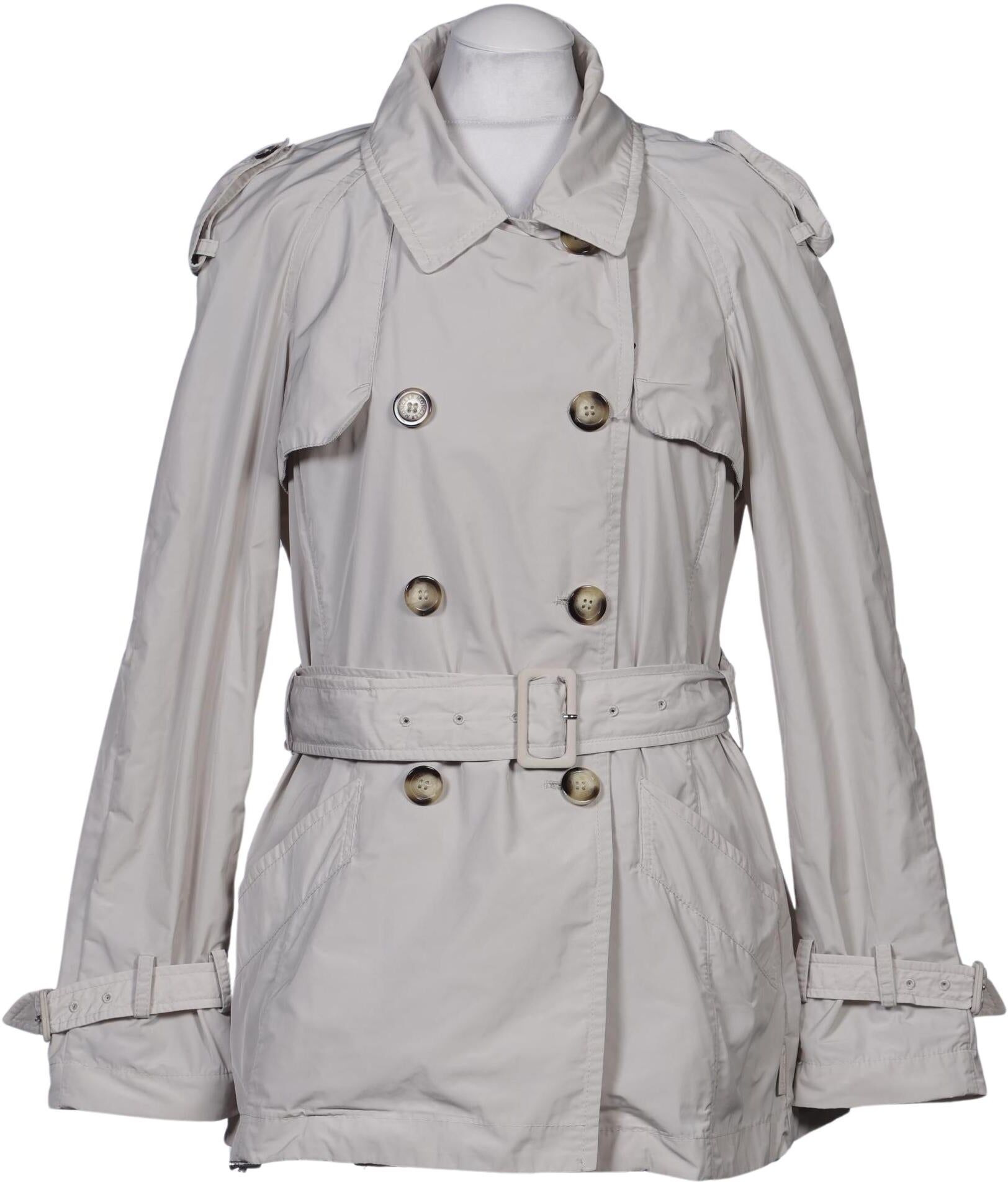 Moncler Damen Jacke, Beige, Gr. M, Baumwolle - Second Hand