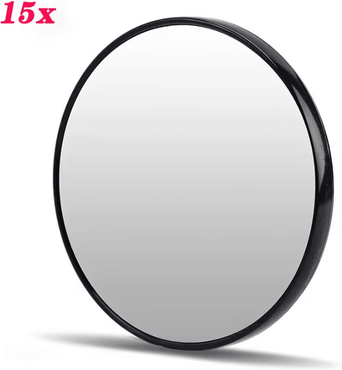 Inspire Curations 5X 10X 15X Suction Cup Magnifying Makeup Mirror black 15x