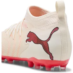 Puma, Jungen, Fussballschuhe, Future 9 Match mg Jr (34), Rot, Weiss, Schwarz, Beige