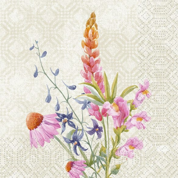 Servett Floret 3-lags 33X33cm 50/fp