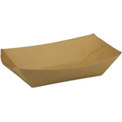 1000 Bio Snackschalen Fingerfood Schiffchen braun fettdicht 165/107x115/75x41mm