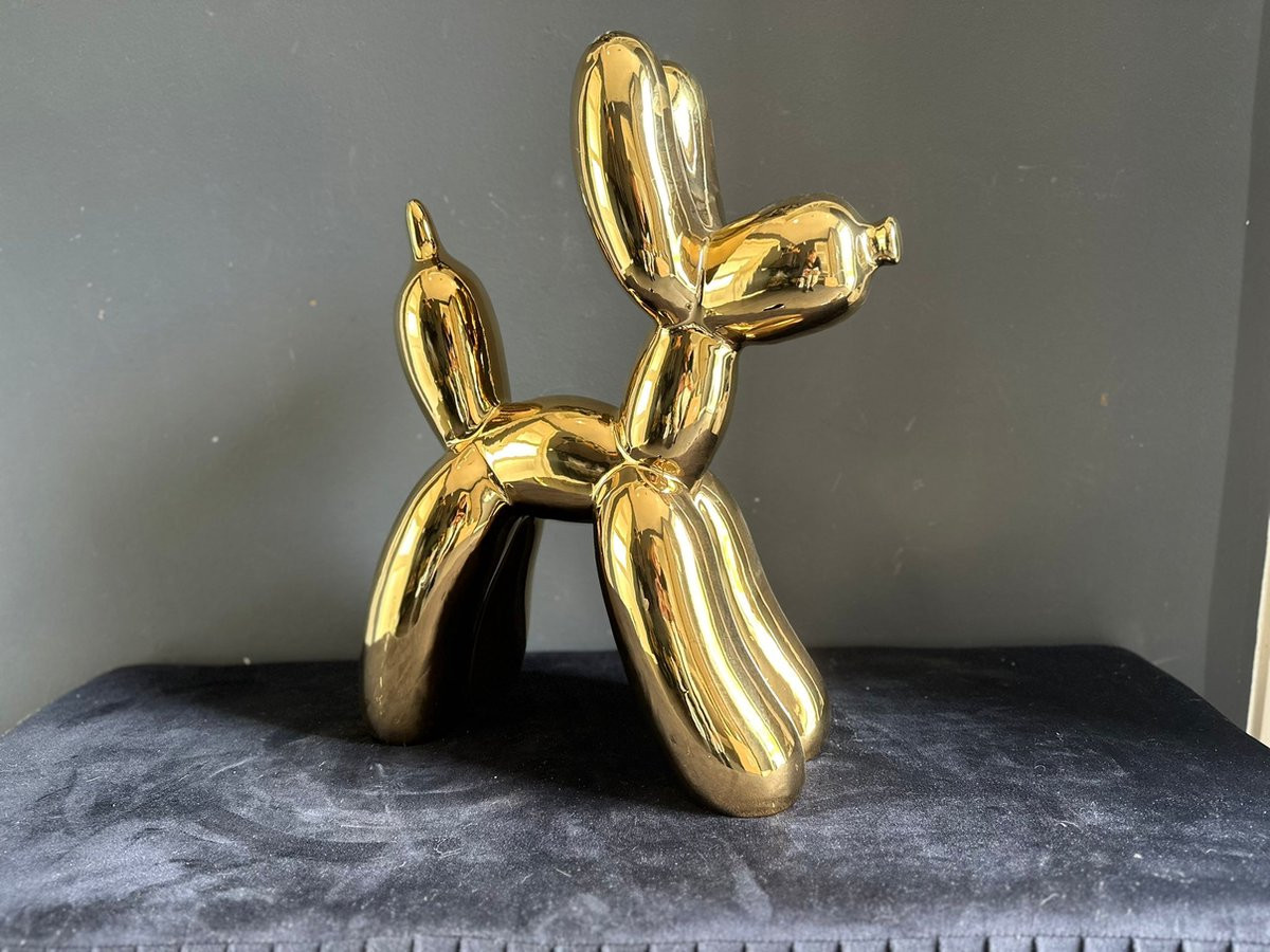 Goodyz Ballon hond Keramiek Glanzend Goud Hoogte: 50 cm