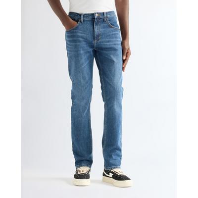 Slim-fit-Jeans WRANGLER "Foundation", Herren, Gr. 32, Länge 30, blau (cool blau), Jeans Slim-fit-Jeans, Slim fit