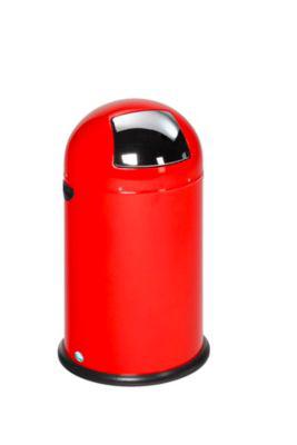 VAR Abfallsammler, 22 L, Stahl-Inneneimer, Metallgriff, rot