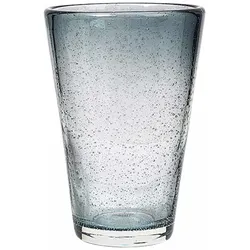 Broste Copenhagen Glas Tall Bubble Glas mit Luftblasen grau