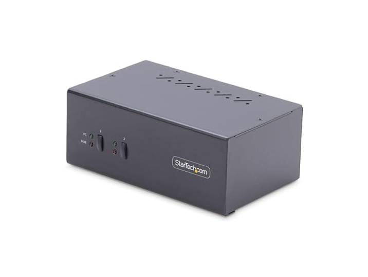 StarTech 2-Port Dubbele Monitor DisplayPort KVM, 4K 60Hz, USB 5Gbps