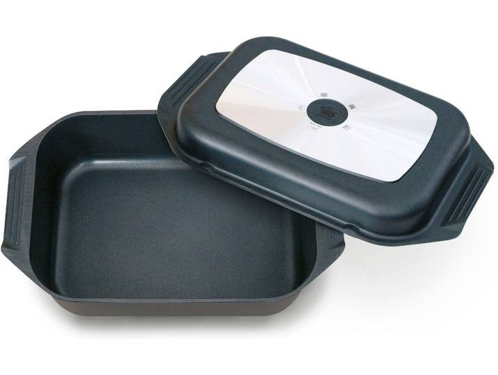 Bräter ELO Karree Rechteckbräter 42x26cm , schwarz, B:26cm H:12,2cm L:42cm Ø:42cm, Töpfe, Bräter
