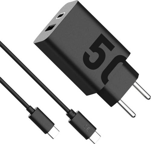 Motorola USB Ladegerät 50W 1x USB-A, 1x USB-C USB PD, QC 3.0 Schwarz