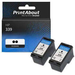 Druckerpatrone kompatibel mit HP 339 (C9504EE) - 2x Schwarz - Multipack