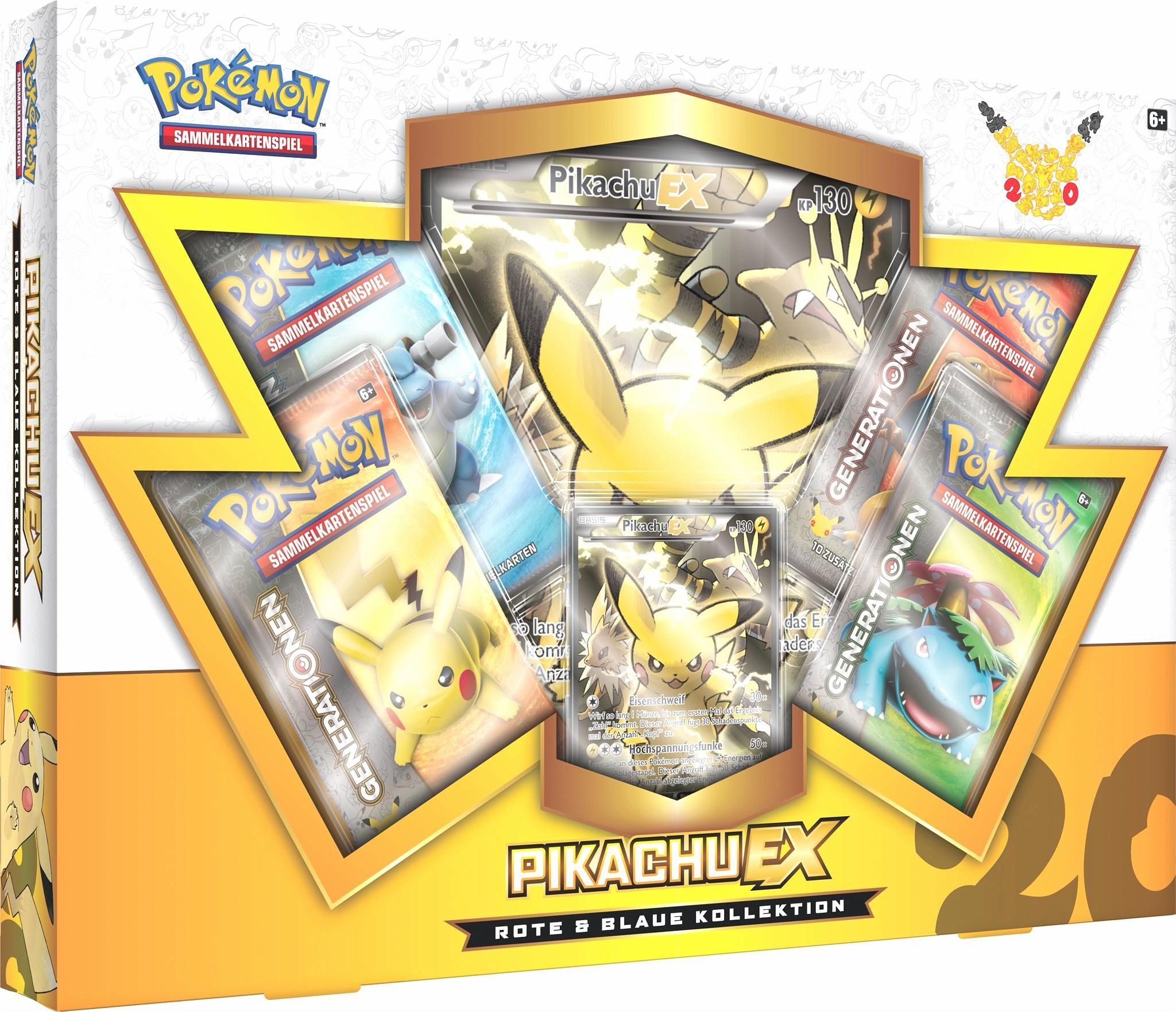 Pokémon Rote & Blaue Kollektion Pikachu EX - deutsch