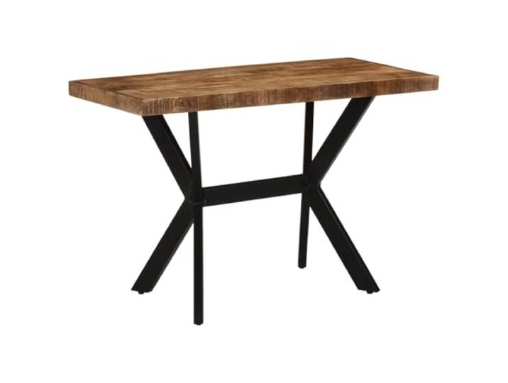 HFXHIJXQ Esstisch Mangoholz Massiv 110x55x75 cm Industrial Küchentisch Markanter Industrie-Stil fürs Esszimmer und Wohnzimmer mit individueller Holzmaserung auf solidem Eisengestell.