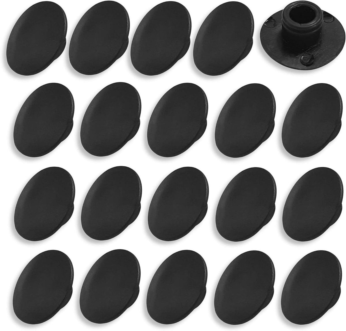 Schroefdoppen M6 Zwart - 20 stuks - Beschermdoppen voor meubels