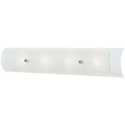 Wandlampe Badleuchte Wandleuchte chrom poliert IP44 LED Flurlampe Glas 4 flammig