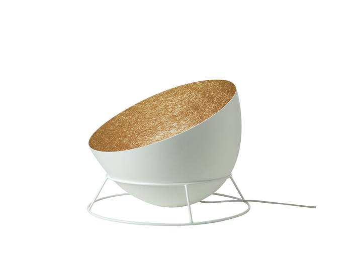 IN-ES.ARTDESIGN lampadaire H2O F (Blanc / Bronze - acier et Nebulite)