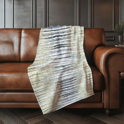 Addison Rugs Premium Machine Washable Modern Prints Sherpa Throw Blanket