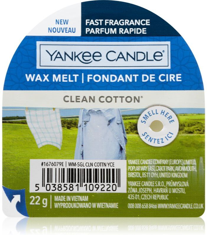 Yankee Candle Clean Cotton wachs für aromalampen 22 g