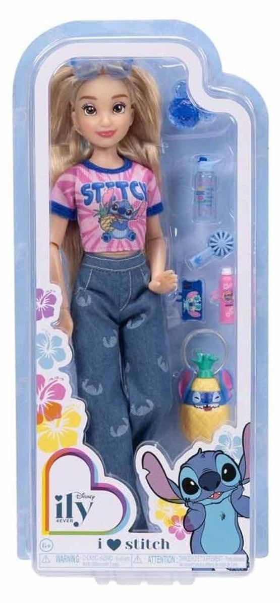 Jakks Pacific Stitch Ily Mode-pop, blauw, 25 cm