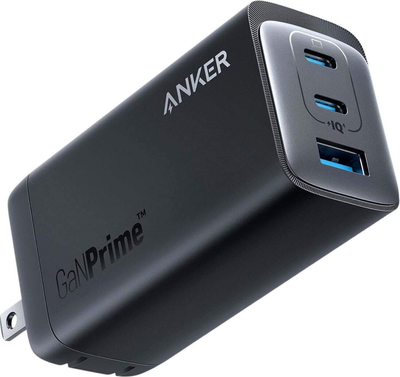 Anker 737 GaN Prime Charger, zwart, 120W met 2x USB-C en 1x USB-A poort