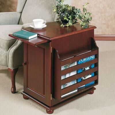 Touch of Class Aubrie Magazine Storage Table Classic Cherry , Classic Cherry