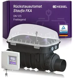 KESSEL Rückstauautomat Staufix FKA DN 125, freiliegend 84125 DN 125, für fäkalienhaltiges Abwasser, mit Comfort-Schaltgerät,